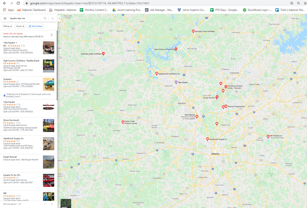  Google Maps Search Local Pack