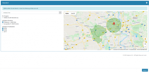Adplorer Selfservice - Geotargeting