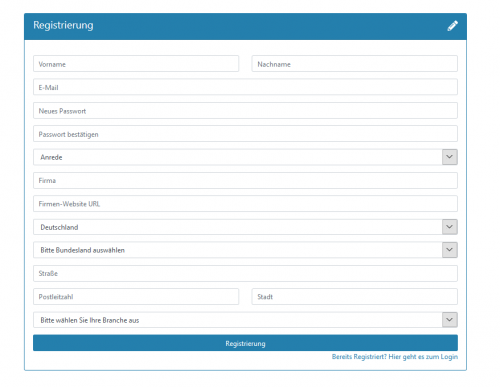 Adplorer Selfservice - Register New Client View