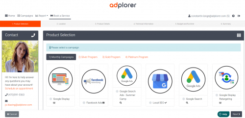 Adplorer Template Based Creation